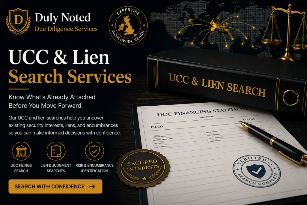 International UCC and lien search services helping
